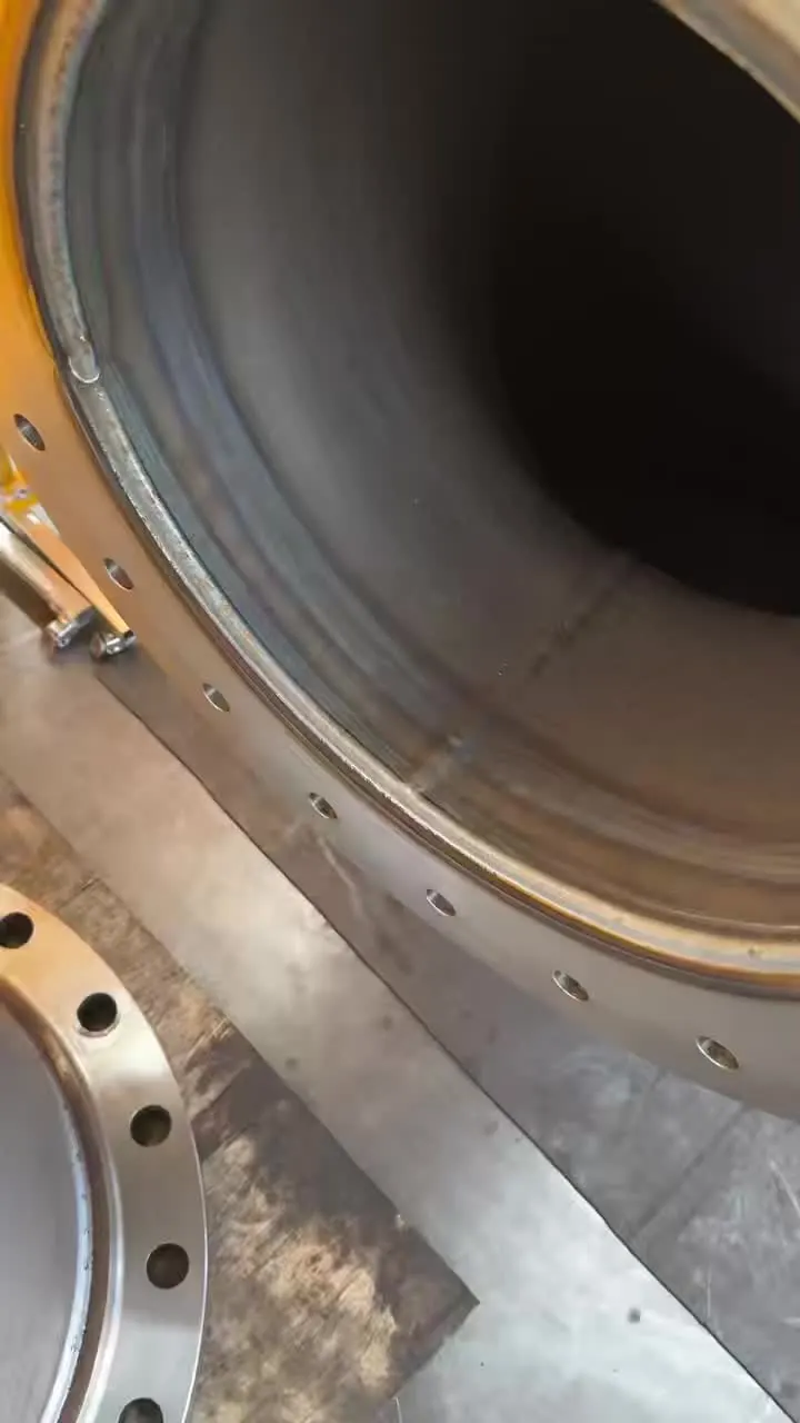 Flange face, bolt holes and girth seam
